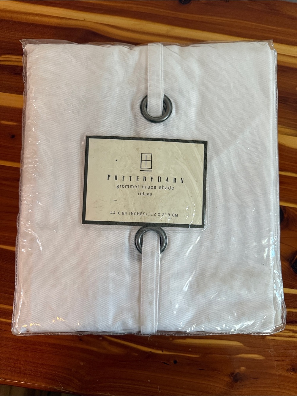 Pottery Barn White Grommet Drape Shade Panel